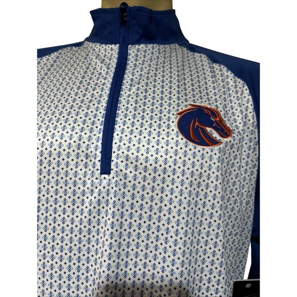 NEW Boise State BSU Broncos Colosseum Diamond 1/4 Zip Windshirt Shirt Mens L - Picture 3 of 10